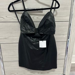 By the way faux leather dress